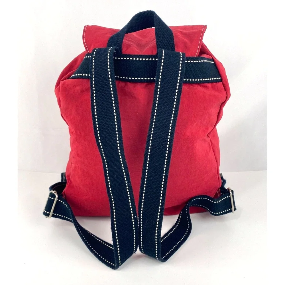 Gap Nylon Backpack Satchel Red & Black Large EUC Big Zip Shoulder Bag School Bag